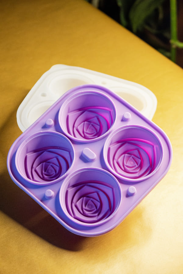 Purple Silicone Ice Rose Tray