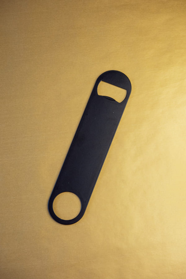 Black Flat Bottle Opener